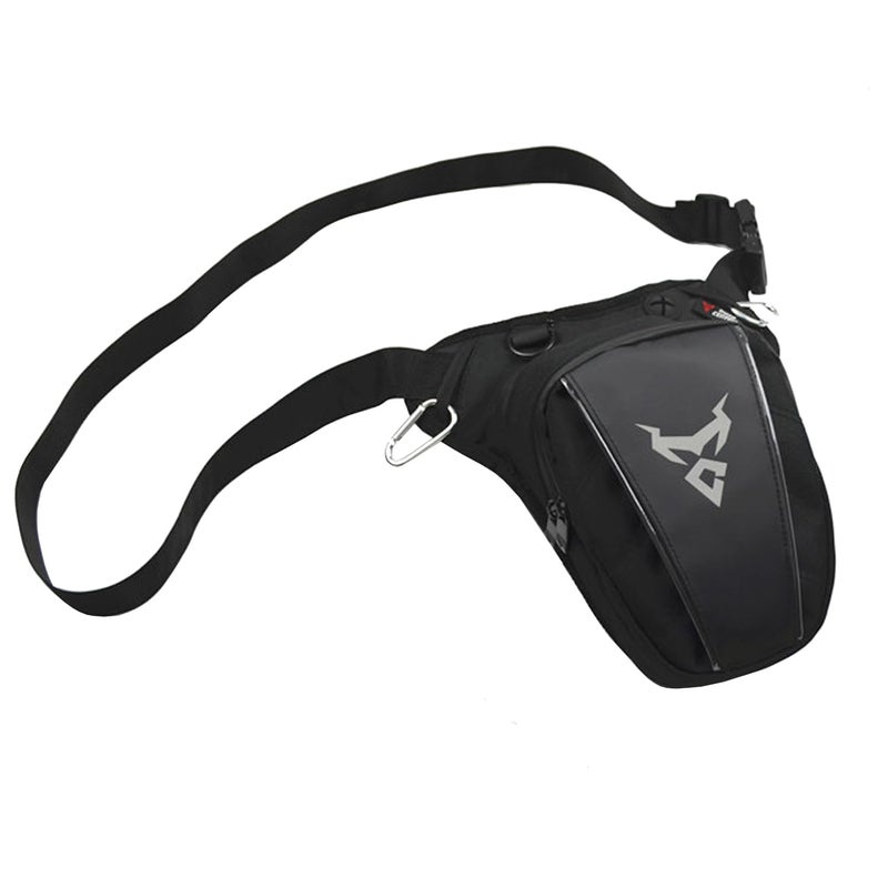 KPYWZER Outdoor Thigh Drop Leg Bag for Men Women Waist Fanny Pack Motorcycle Ride Crossbody Shoulder Riding Travel Hiking Tactical 01-Black - Image 2